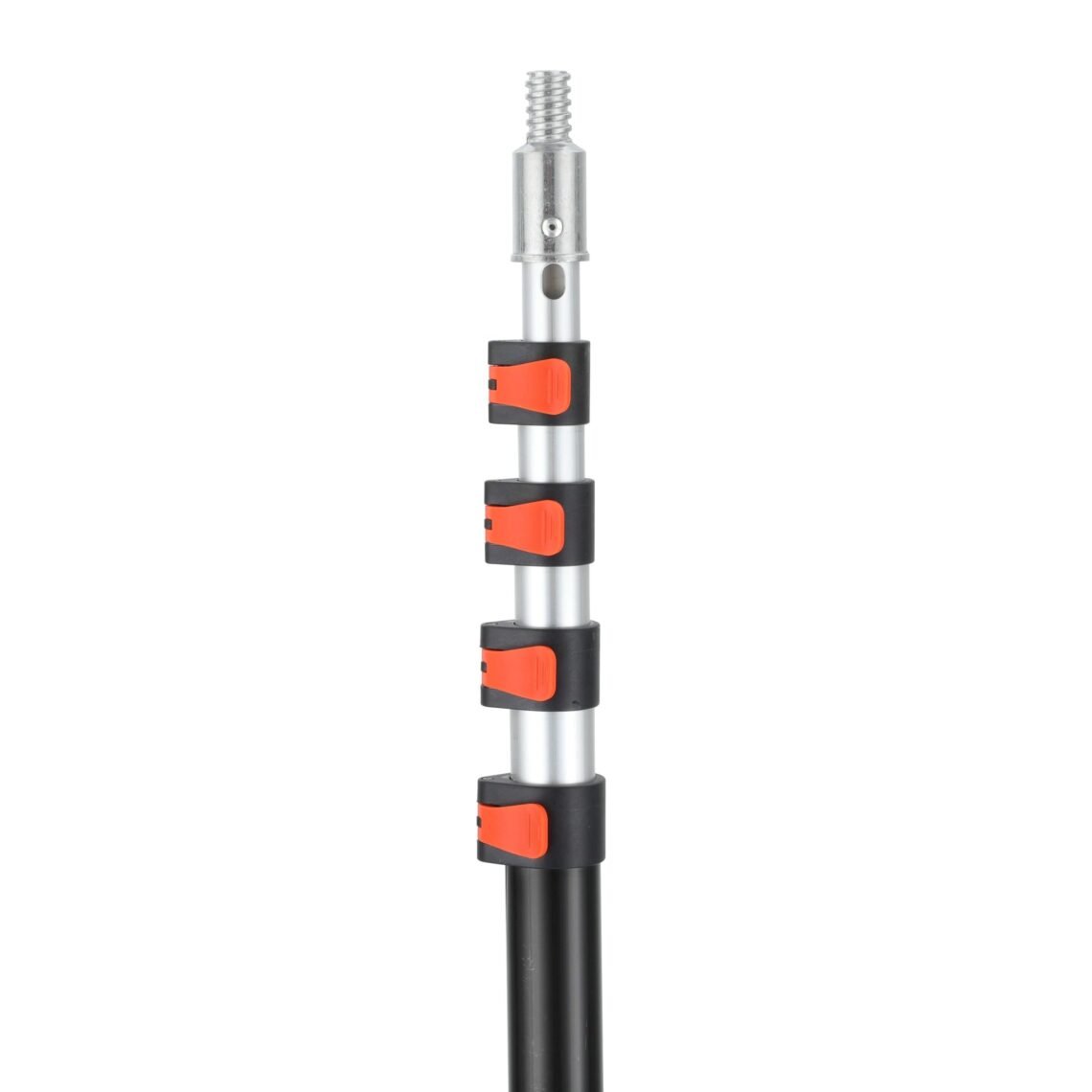 Aluminum telescopic pole with secure flip-lock sections