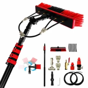 12FT–30FT Aluminum Water Fed Pole with Brush | Telescopic Window Cleaning Pole System